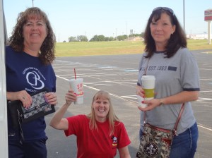 Our Three Amigos: Judy, Lynne and Suzette caffeinated and ready to travel!