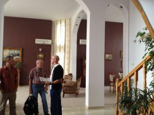 A view into the great room that formerly served as the church sanctuary.
